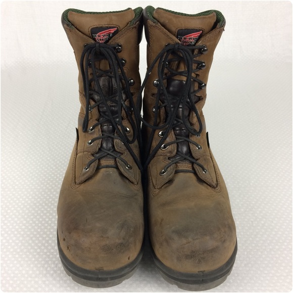 defined heel work boots